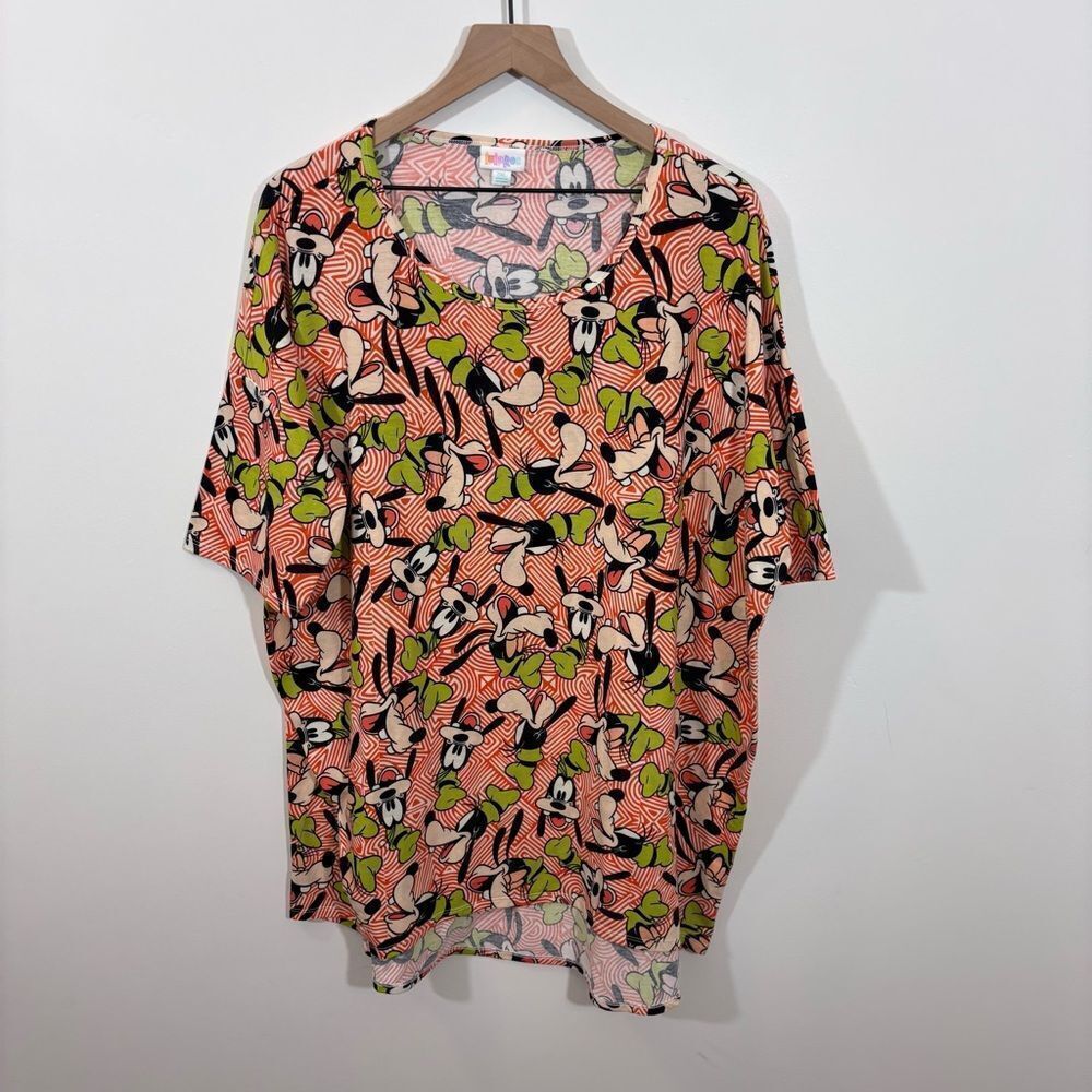 Disney LulaRoe Goofy Printed Short Sleeve Tee 2XL